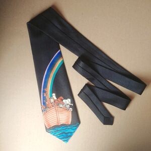 4/$20 Vintage Noah's Ark black tie made in Korea 1997